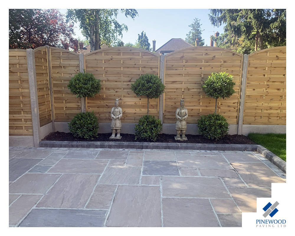 Bow top fence concrete posts and gravel boards