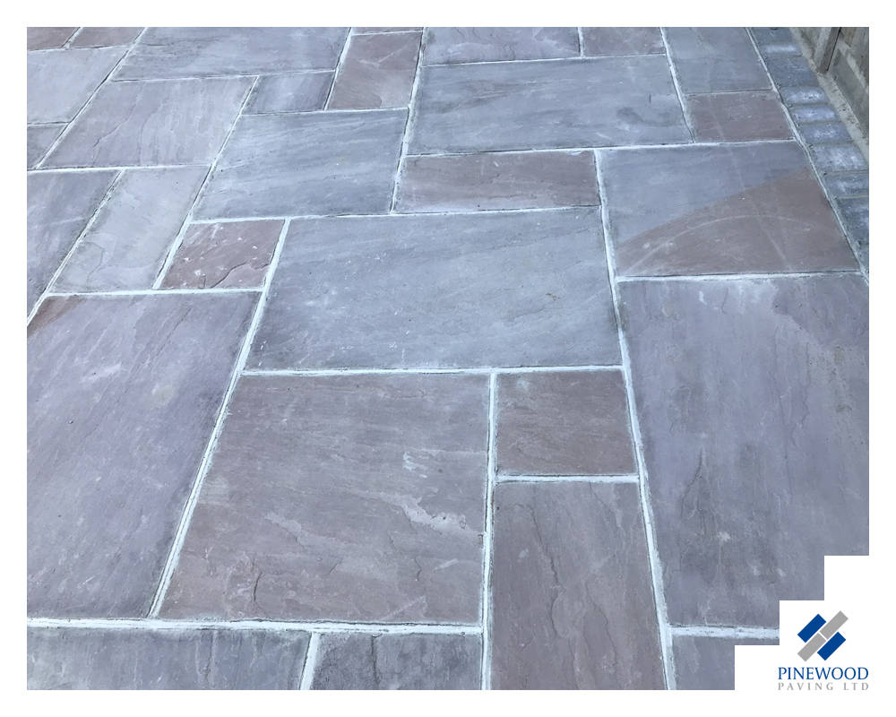 Indian sandstone paving